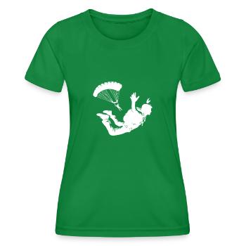 Freifallausbildung Hobby Fallschirmspringer - Frauen Funktions-T-Shirt - Kelly Green - Vorne - AI Model Female 172 dark (172cm)