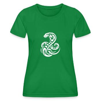 Tatouage de serpents de compagnie venimeux sauvages - T-shirt sport Femme - vert - Devant - AI Model Female 172 dark (172cm)