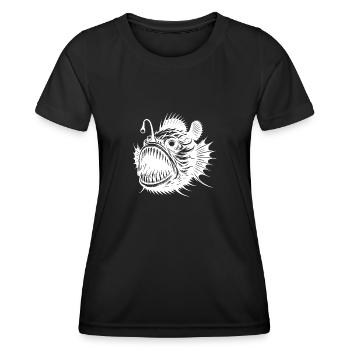 Creepy frogfish from the deep sea - Women's Functional T-Shirt - black - Front - AI Model Female 172 light (172cm)