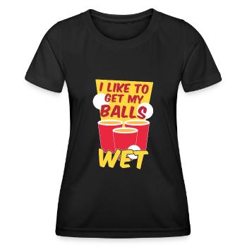 Lustiges Bierpong König Beerpong Geschenk - Frauen Funktions-T-Shirt - Schwarz - Vorne - AI Model Female 172 light (172cm)