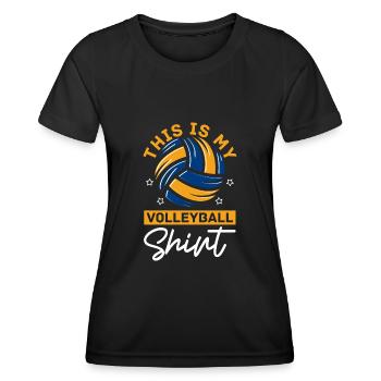 Volleyball Beachvolleyball - Frauen Funktions-T-Shirt - Schwarz - Vorne - AI Model Female 172 light (172cm)