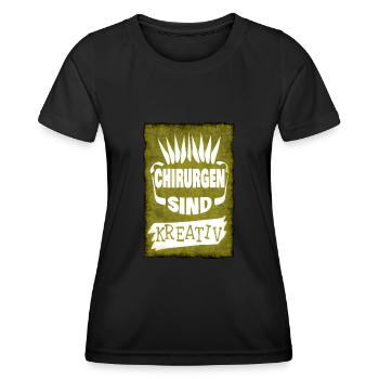 chirurgen - Frauen Funktions-T-Shirt - Schwarz - Vorne - AI Model Female 172 light (172cm)