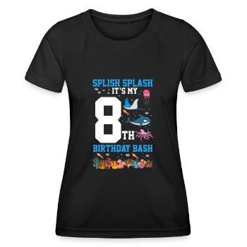 Marine Biology Birthday Party 8 Years Eight - Women's Functional T-Shirt - black - Front - AI Model Female 172 light (172cm)