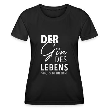 Der Gin des Lebens - Frauen Funktions-T-Shirt - Schwarz - Vorne - AI Model Female 172 light (172cm)