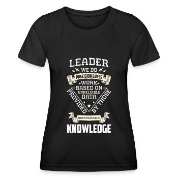 Arbeit Beruf Abteilungsleiter Angestellter - Frauen Funktions-T-Shirt - Schwarz - Vorne - AI Model Female 172 light (172cm)