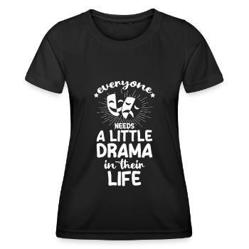 Schauspielerin Bühne Maske Oper - Frauen Funktions-T-Shirt - Schwarz - Vorne - AI Model Female 172 light (172cm)