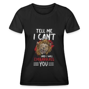 King Safari Hunting Tiger - T-shirt sport Femme - noir - Devant - AI Model Female 172 light (172cm)