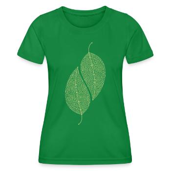 Leaves Decorative - Women's Functional T-Shirt - kelly green - Front - AI Model Female 172 dark (172cm)