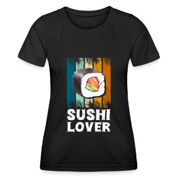 Sushi Rice Favorite Food Soy - Women's Functional T-Shirt - black - Front - AI Model Female 172 light (172cm)