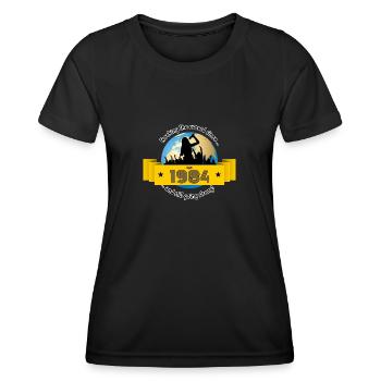 40. Geburtstag Rocking the crowd since 04/1984 - Frauen Funktions-T-Shirt - Schwarz - Vorne - AI Model Female 172 light (172cm)