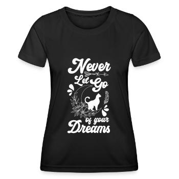 Dreamcatcher Feather Wish Esotericism - Women's Functional T-Shirt - black - Front - AI Model Female 172 light (172cm)