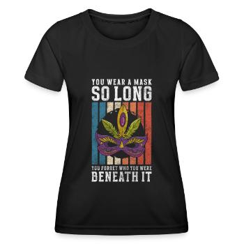 Défilé de fête Costume Protection de fête - T-shirt sport Femme - noir - Devant - AI Model Female 172 light (172cm)
