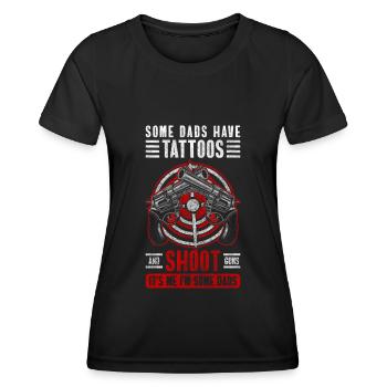 Waffe Sportschütze Munition Verein - Frauen Funktions-T-Shirt - Schwarz - Vorne - AI Model Female 172 light (172cm)