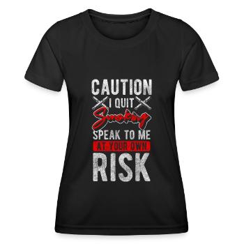 Smoker Cigar Break Box - Women's Functional T-Shirt - black - Front - AI Model Female 172 light (172cm)