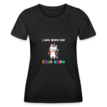 Cola Korn Village Cadeau Vie - T-shirt sport Femme - noir - Devant - AI Model Female 172 light (172cm)