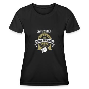Darts und Bier - Frauen Funktions-T-Shirt - Schwarz - Vorne - AI Model Female 172 light (172cm)