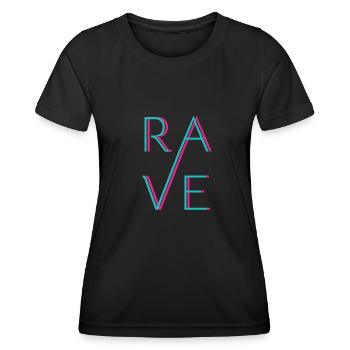 RAVE - Techno Love - Frauen Funktions-T-Shirt - Schwarz - Vorne - AI Model Female 172 light (172cm)