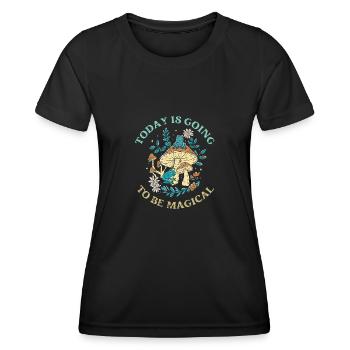 Heute wird es magisch - Frauen Funktions-T-Shirt - Schwarz - Vorne - AI Model Female 172 light (172cm)