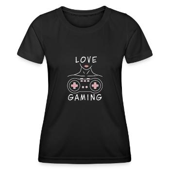 I Love Gaming - Gamer Life - Frauen Funktions-T-Shirt - Schwarz - Vorne - AI Model Female 172 light (172cm)