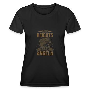 Mir reicht es! Ich geh Angeln - Hobby Fischer - Frauen Funktions-T-Shirt - Schwarz - Vorne - AI Model Female 172 light (172cm)