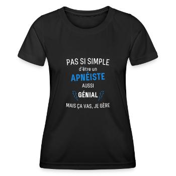 Fantastischer Apnoetaucher - Frauen Funktions-T-Shirt - Schwarz - Vorne - AI Model Female 172 light (172cm)