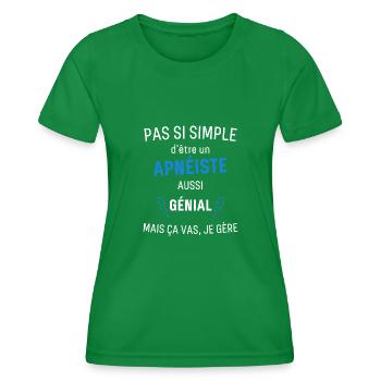 Awesome Freediver - Women's Functional T-Shirt - kelly green - Front - AI Model Female 172 dark (172cm)