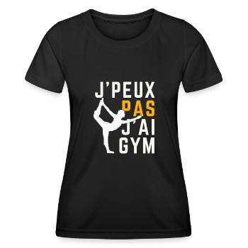 Ich kann nicht, ich habe kein Fitnessstudio - Frauen Funktions-T-Shirt - Schwarz - Vorne - AI Model Female 172 light (172cm)