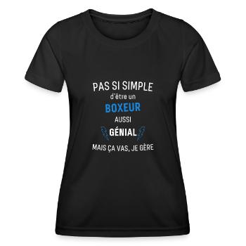 Awesome Boxer - Women's Functional T-Shirt - black - Front - AI Model Female 172 light (172cm)
