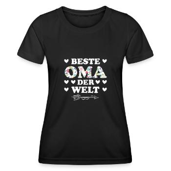 Oma Großmutter Großmütter Geschenk - Frauen Funktions-T-Shirt - Schwarz - Vorne - AI Model Female 172 light (172cm)