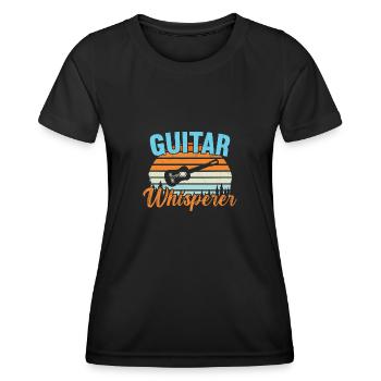 Guitar Whisperer / Gitarre - Frauen Funktions-T-Shirt - Schwarz - Vorne - AI Model Female 172 light (172cm)