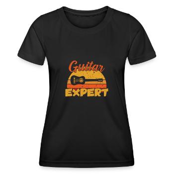 Guitar Expert / Gitarre - Frauen Funktions-T-Shirt - Schwarz - Vorne - AI Model Female 172 light (172cm)