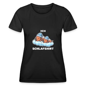 Schlafshirt Dachshund Schlafanzug Geschenk - Frauen Funktions-T-Shirt - Schwarz - Vorne - AI Model Female 172 light (172cm)