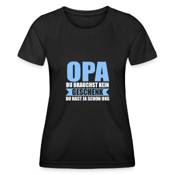 Opa Großvater Großväter Geschenk - Frauen Funktions-T-Shirt - Schwarz - Vorne - AI Model Female 172 light (172cm)