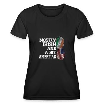 Irland Irisch Irische Wurzeln Geschenk - Frauen Funktions-T-Shirt - Schwarz - Vorne - AI Model Female 172 light (172cm)