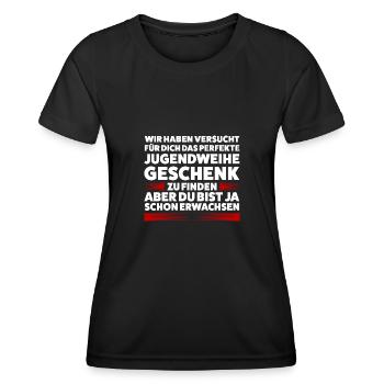 Jugendweihe Jugend Konfirmation Geschenk - Frauen Funktions-T-Shirt - Schwarz - Vorne - AI Model Female 172 light (172cm)