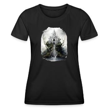 Gothik Art - Frauen Funktions-T-Shirt - Schwarz - Vorne - AI Model Female 172 light (172cm)