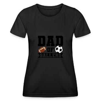 baller fussball baller Geschenk - Frauen Funktions-T-Shirt - Schwarz - Vorne - AI Model Female 172 light (172cm)