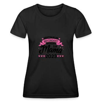 Mama 2023 Familie Werdende Mama Geschenk - Frauen Funktions-T-Shirt - Schwarz - Vorne - AI Model Female 172 light (172cm)