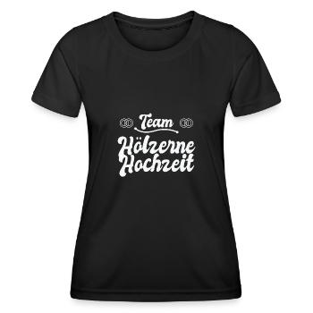 5. Hochzeitstag Ehe 5 Jahre Ehe Geschenk - Frauen Funktions-T-Shirt - Schwarz - Vorne - AI Model Female 172 light (172cm)
