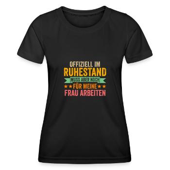 Ruhestand Rente Pensionierung Geschenk - Frauen Funktions-T-Shirt - Schwarz - Vorne - AI Model Female 172 light (172cm)