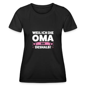 Oma Großmutter Omi Geschenk - Frauen Funktions-T-Shirt - Schwarz - Vorne - AI Model Female 172 light (172cm)