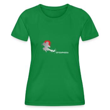 Atychiphobie - kick it - T-shirt sport Femme - vert - Devant - AI Model Female 172 dark (172cm)