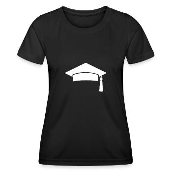 Diplôme de fin d’études secondaires - T-shirt sport Femme - noir - Devant - AI Model Female 172 light (172cm)