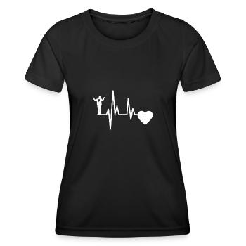 Chefs d’orchestre Heartbeat Chef d’orchestre Musiciens ECG Musique - T-shirt sport Femme - noir - Devant - AI Model Female 172 light (172cm)