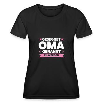 Oma Großmutter Omi Geschenk - Frauen Funktions-T-Shirt - Schwarz - Vorne - AI Model Female 172 light (172cm)