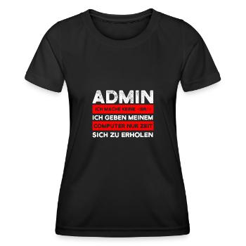 Admin Informatiker Administrator Geschenk - Frauen Funktions-T-Shirt - Schwarz - Vorne - AI Model Female 172 light (172cm)