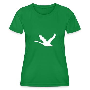 Cygne volant avec des ailes - T-shirt sport Femme - vert - Devant - AI Model Female 172 dark (172cm)