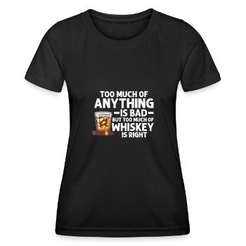 Whiskey trinken Whiskey trinken Whiskey Geschenk - Frauen Funktions-T-Shirt - Schwarz - Vorne - AI Model Female 172 light (172cm)