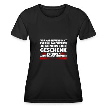 Jugendweihe Jugend Konfirmation Geschenk - Frauen Funktions-T-Shirt - Schwarz - Vorne - AI Model Female 172 light (172cm)