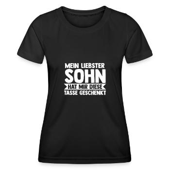 Sohn Familie Söhne Geschenk - Frauen Funktions-T-Shirt - Schwarz - Vorne - AI Model Female 172 light (172cm)